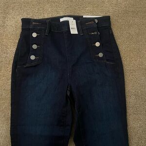LOFT High Rise Dark Indigo Jeans